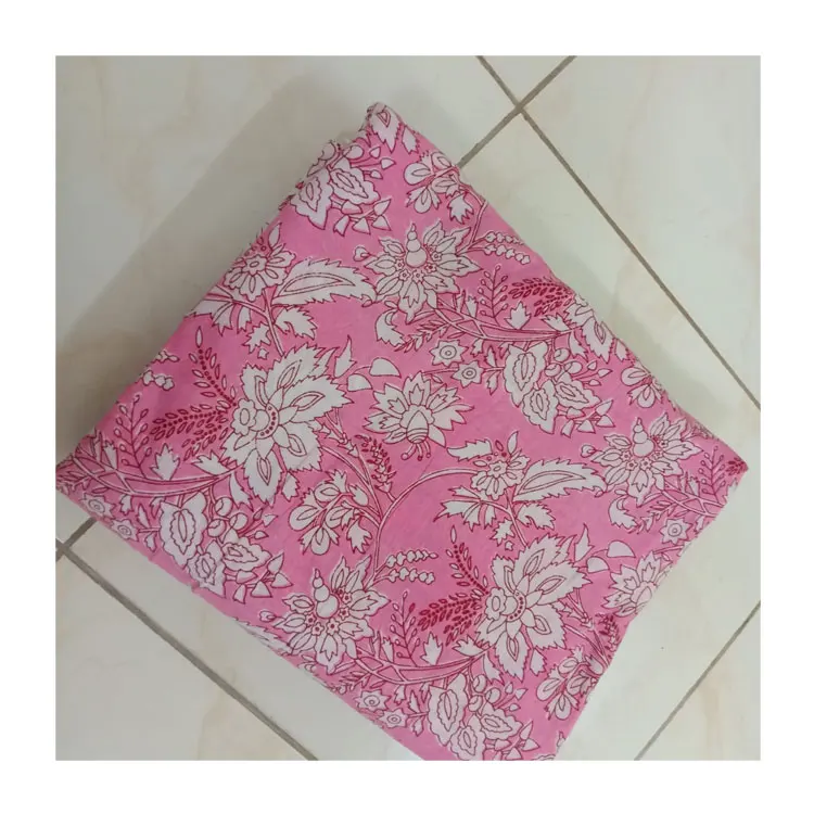 Средний вес Печатный стиль ручной блок печати хлопчатобумажная ткань