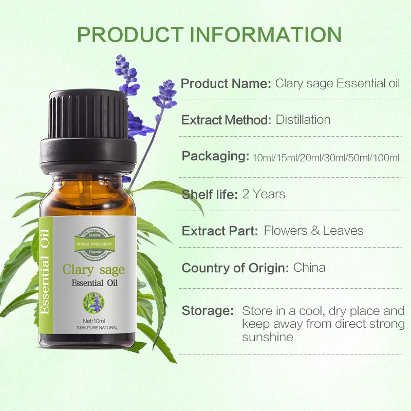 Best Quality Fast Delivery Hot Selling In Bulk Salvia Sclarea 100 Pure Clary Sage Essential Oil