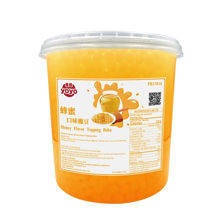 Соковый шар с медовым вкусом Boba тайваньский продукт