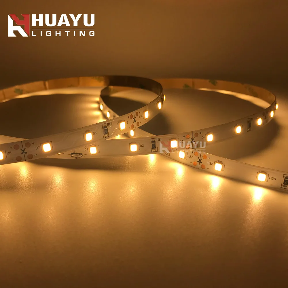 High Quality ETL Listed Approved Free Sample 12V Warm White 2835 led strip with 60pcs/meter tape Lighting