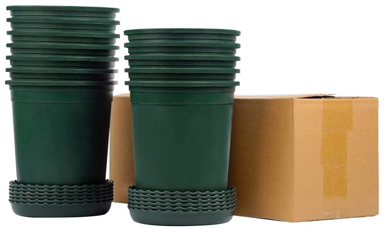 Best Sale Durable Plastic Plant Nursery Pots Colorful With Drainage Hole and Saucer For Gardening Decoration Cheap Price