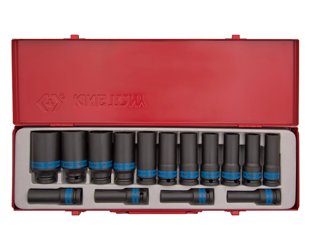 KING TONY Industrial 1/2 Impact Sockets Metric Size Taiwan Tool 4415MP