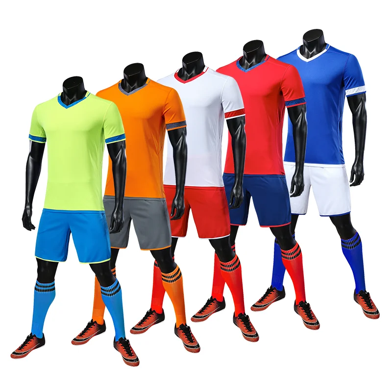 .High Quality Custom Logo Quick Drying Football Uniform Baseball & Softball Wear  Football Jersey Sets 2021 100% Polyester