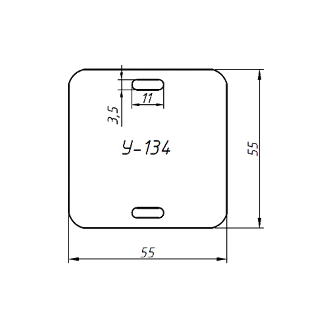U-134 Power Cables Tag Set 55*55 mm up to 1 kV for marking wires, cables, pipes, metal structures etc.