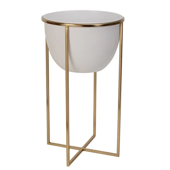 Classic Design Flower Vase With High Quality Retro Gold Iron Metal Vase Antique Finishing Design Desktop Flower Vase