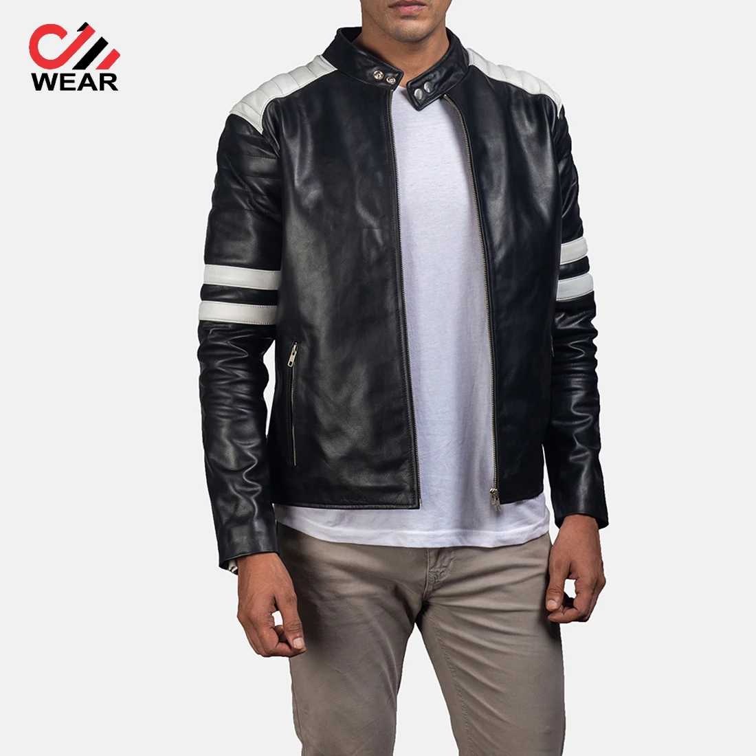 Роскошная кожаная куртка Сделано в Пакистане мужские кожаные изделия высокого качества