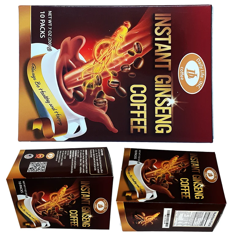 Ginseng 10 sachets 20g/box Instant Coffee 24 Boxes HACCP Ma 6 INSTANT GINSENG COFFEE 4IN1 From Vietnam