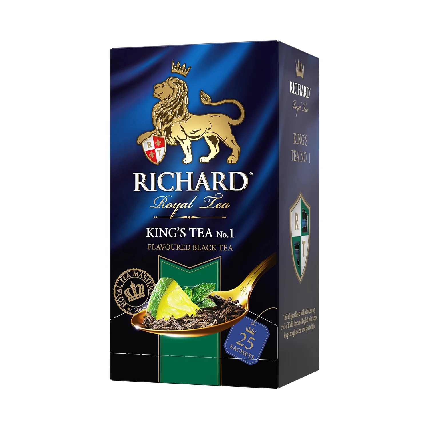 
 Горячая Распродажа, чай Рихарда Кинга N1, отборная Ароматизированная смесь из кенийских, цейлонских и танзанийских лучших насаждений, 25 пакетиков * 2 г  