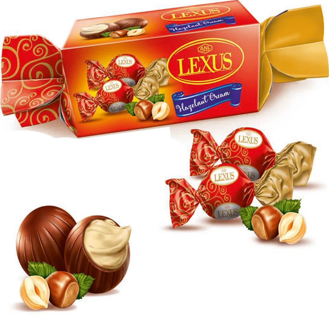 Chocolate Bar With Nuts 110g Box Packing Candy Filled Hazelnut Cream
