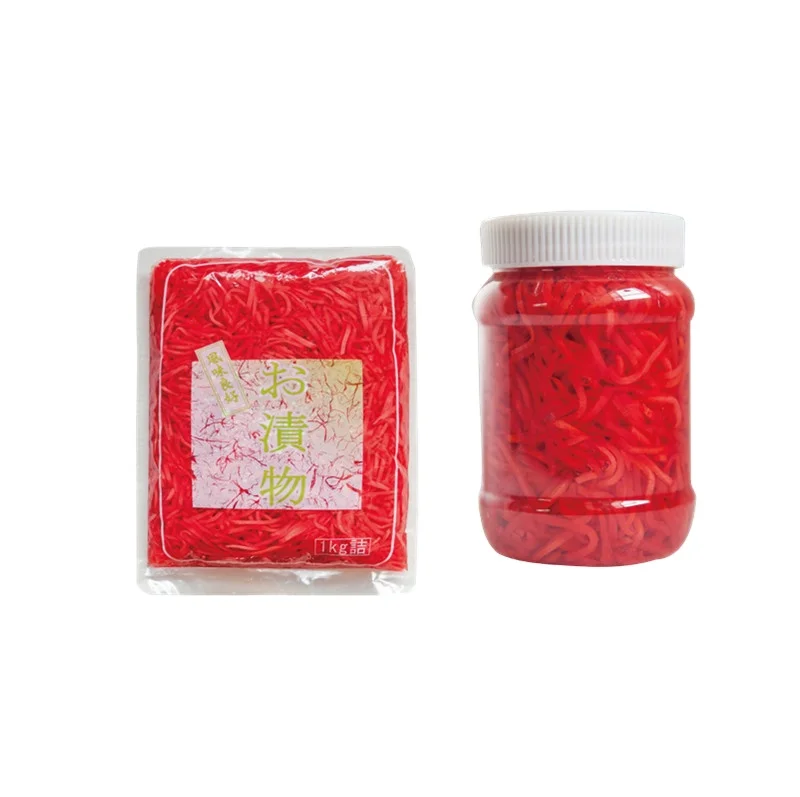 japanes sushi plastic jars sushi pickled ginger slice white