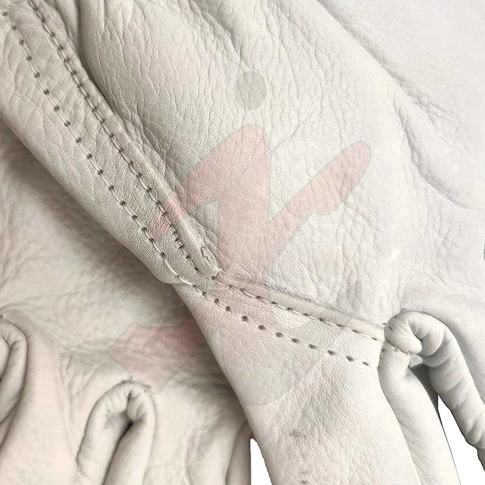Premium Goatskin Leather Beekeeper Gloves With Long White Sleeve Bee Keeping