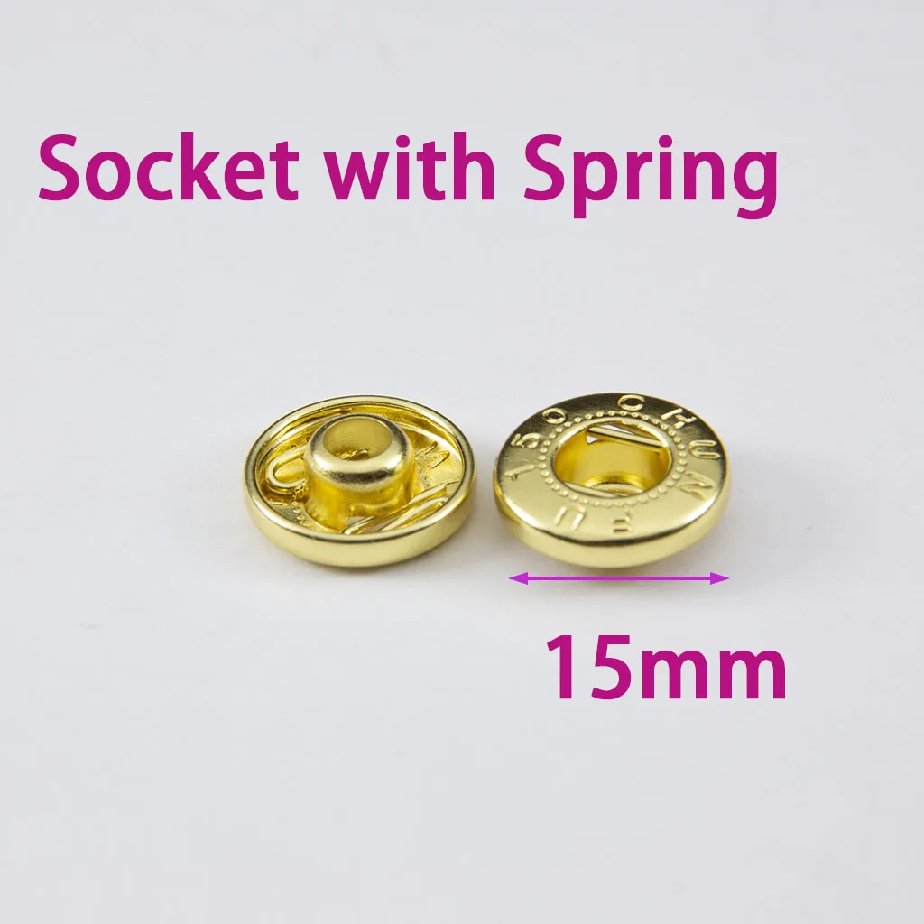 Taiwan Made Brass Spring Snap button 15mm Jeans Button