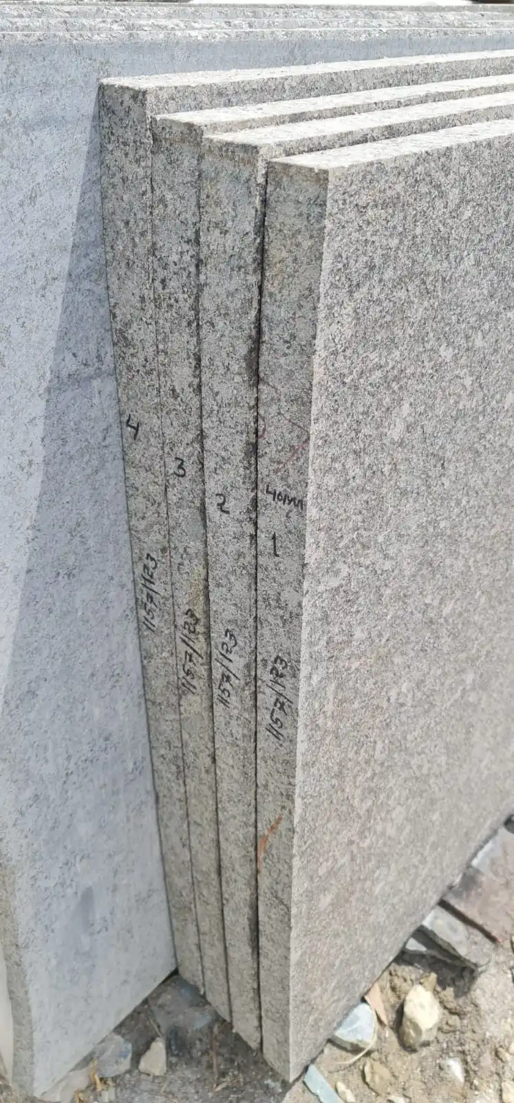 Ash Black Granite Flamed Finish with R12 Resistance All Natural Stone Countertop Rajasthan