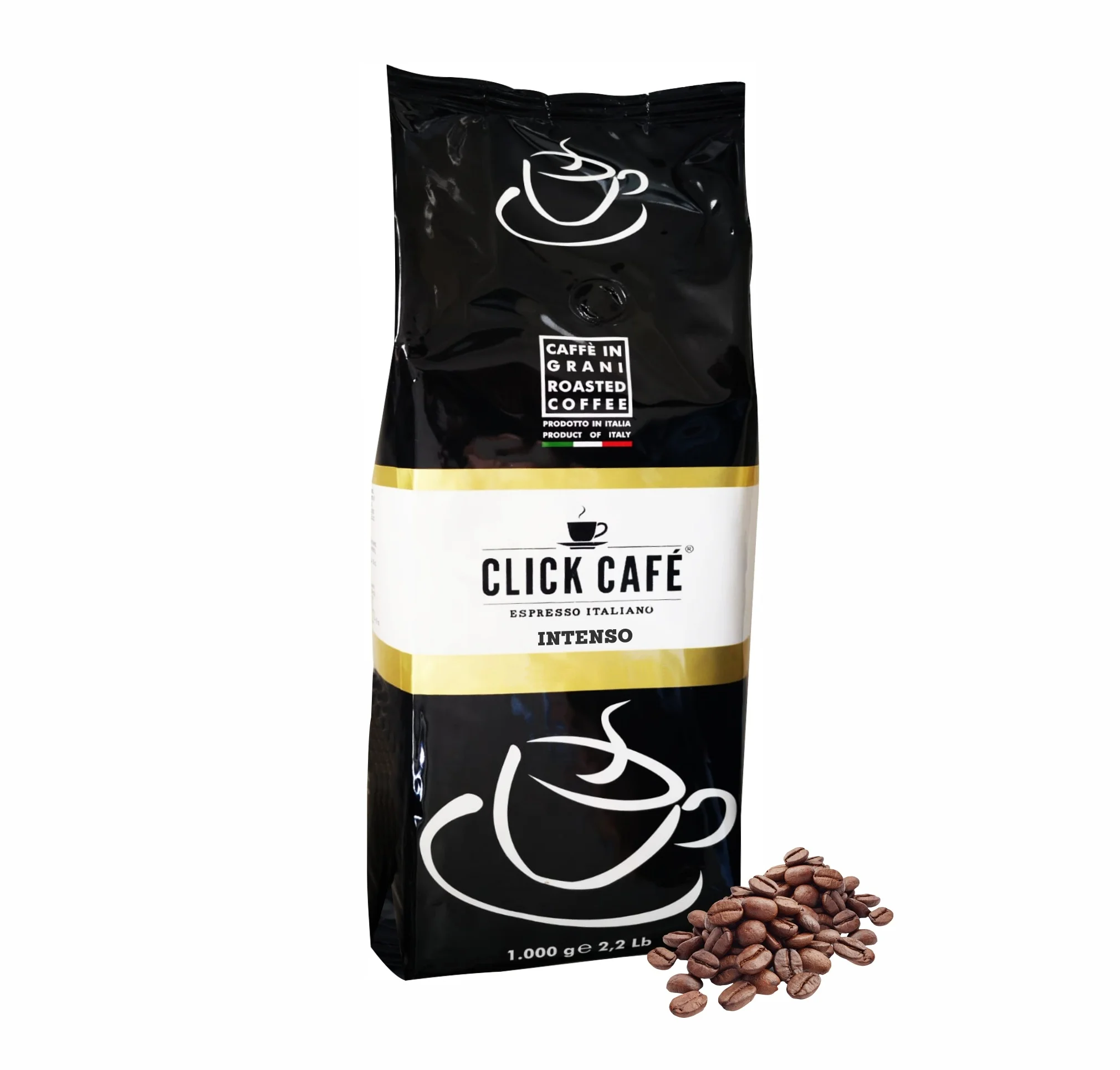 Жареный кофе, 1 кг бобов-смесь INTENSO-Сделано в Италии, Эспрессо-система ручной обжарки из Неаполя
