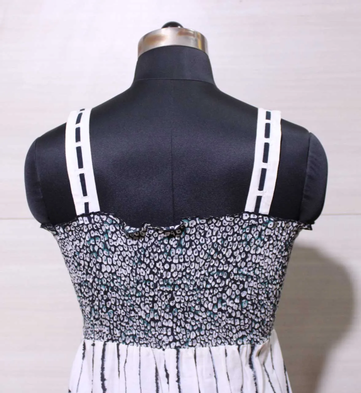 2021-22 Cotton Dress New Arrival Sexy Black White Color Tie-dye pattern Autumn Summer Beach Casual Elegant Dress for women