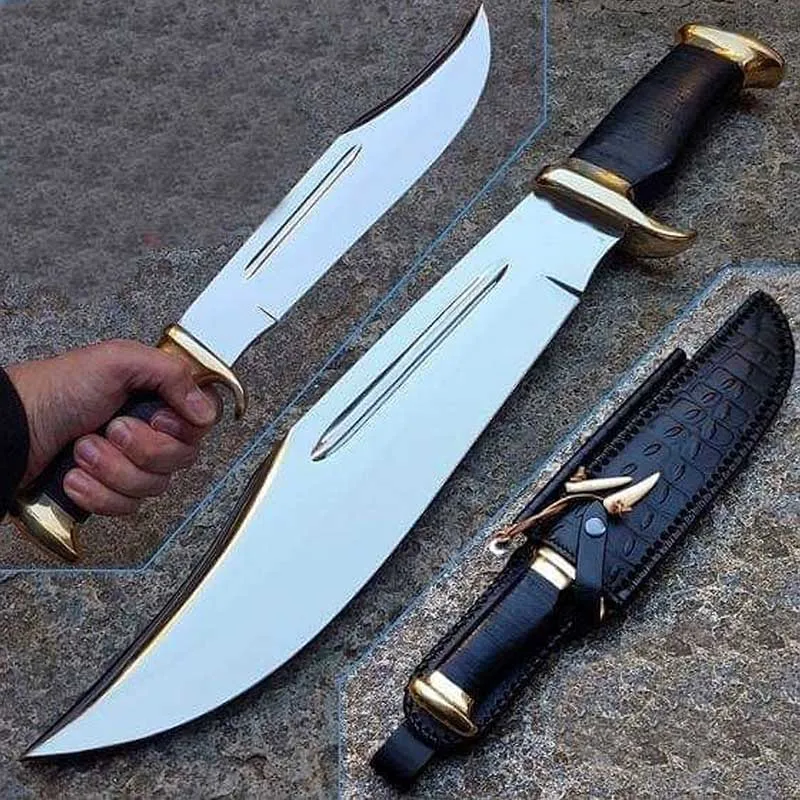 Buffalo Horn / D2 Stainless Steel Best Bowie Knife Hunting Knife