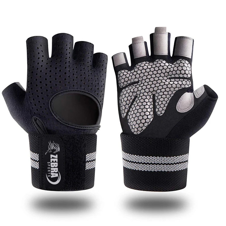 Customized Logo Weightlifting Gloves For Men Women With Wrist Wrap Workout Gloves Gym Glove Wrist Support