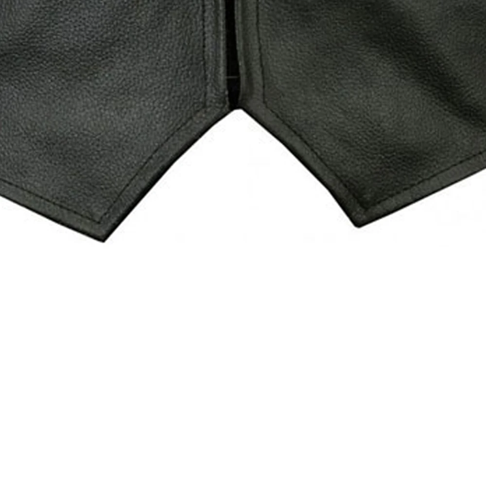 High Quality Custom made unique design hip hop style leather vest / Men Motorbike Leather vest for sale