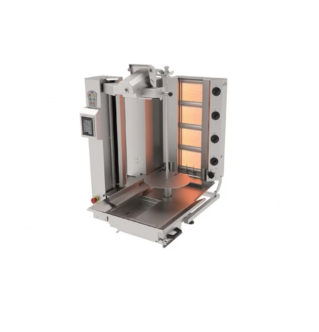 Compact Doner Robot Gas - 4 Heater Made in TURKEY Turkish Meat Chicken Kebab Kitchenware Restaurant Doner Kebap Turkiye Machine