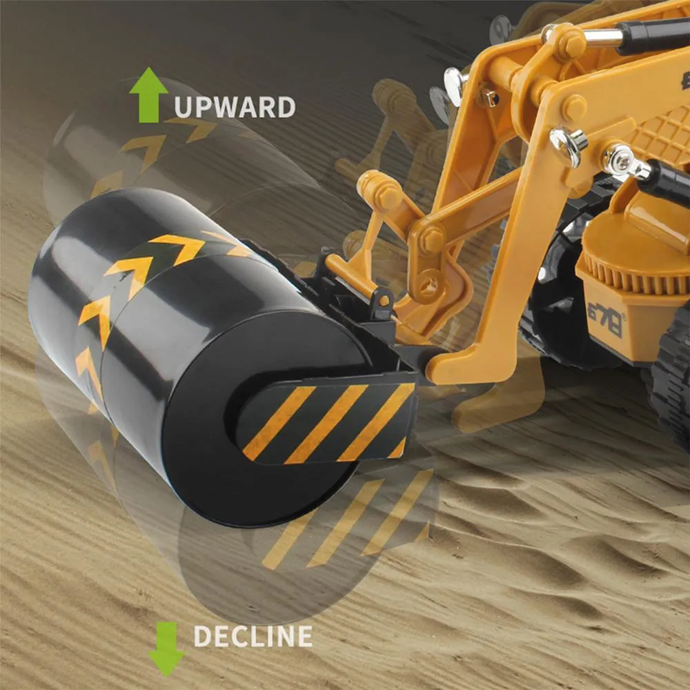 OEM Customization 1/24 5 Channel Electric Radio Control RC Truck Road Roller Construction Vehicles Truck Toys