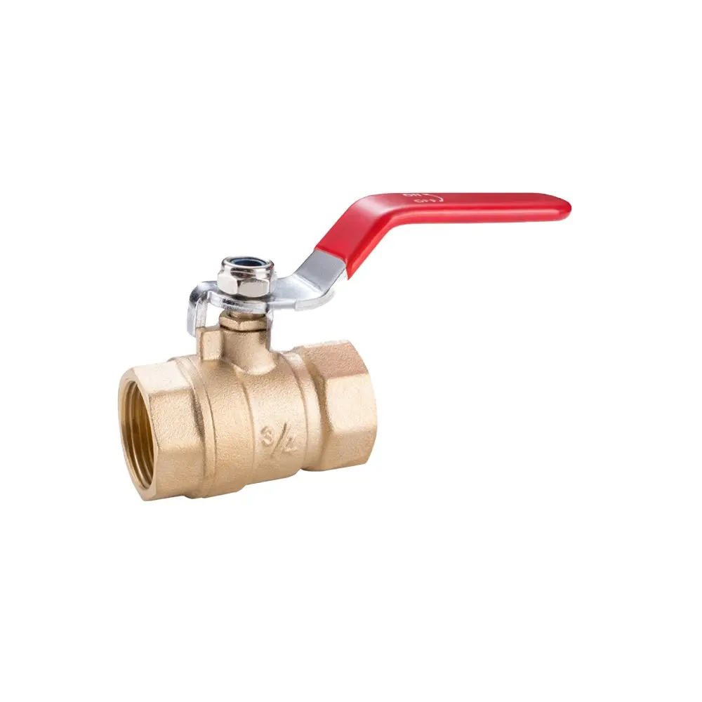 High quality brass valve ball cast iron stem compression  inox handle ptfe seating ring