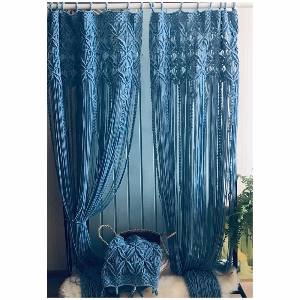 Pure Organic Cotton Rope Macrame Curtains from  Casa Decor India