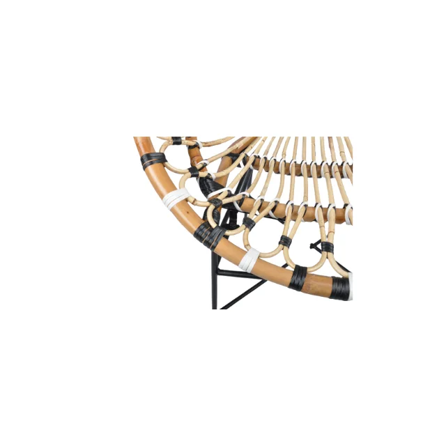 Плетеное кресло из ротанга от индонезийского поставщика для отдыха на открытом воздухе мебель гостиной стул с подлокотниками металла и стали