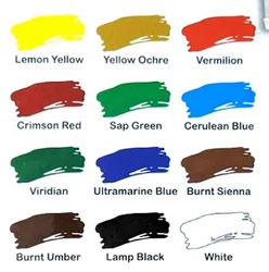 Набор масляных красок 12 цветов X 12 мл трубки для начинающих и школьников