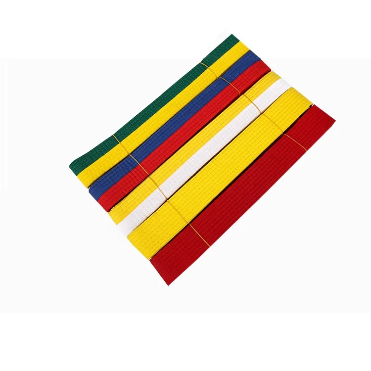 Оптовая продажа разноцветные ремни дзюдо для боевых искусств черный пояс тхэквондо школы dojo