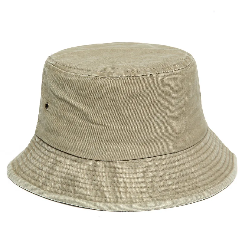 Unisex Vintage Wide Brim Jean Plain Denim Fisherman Bucket Hats