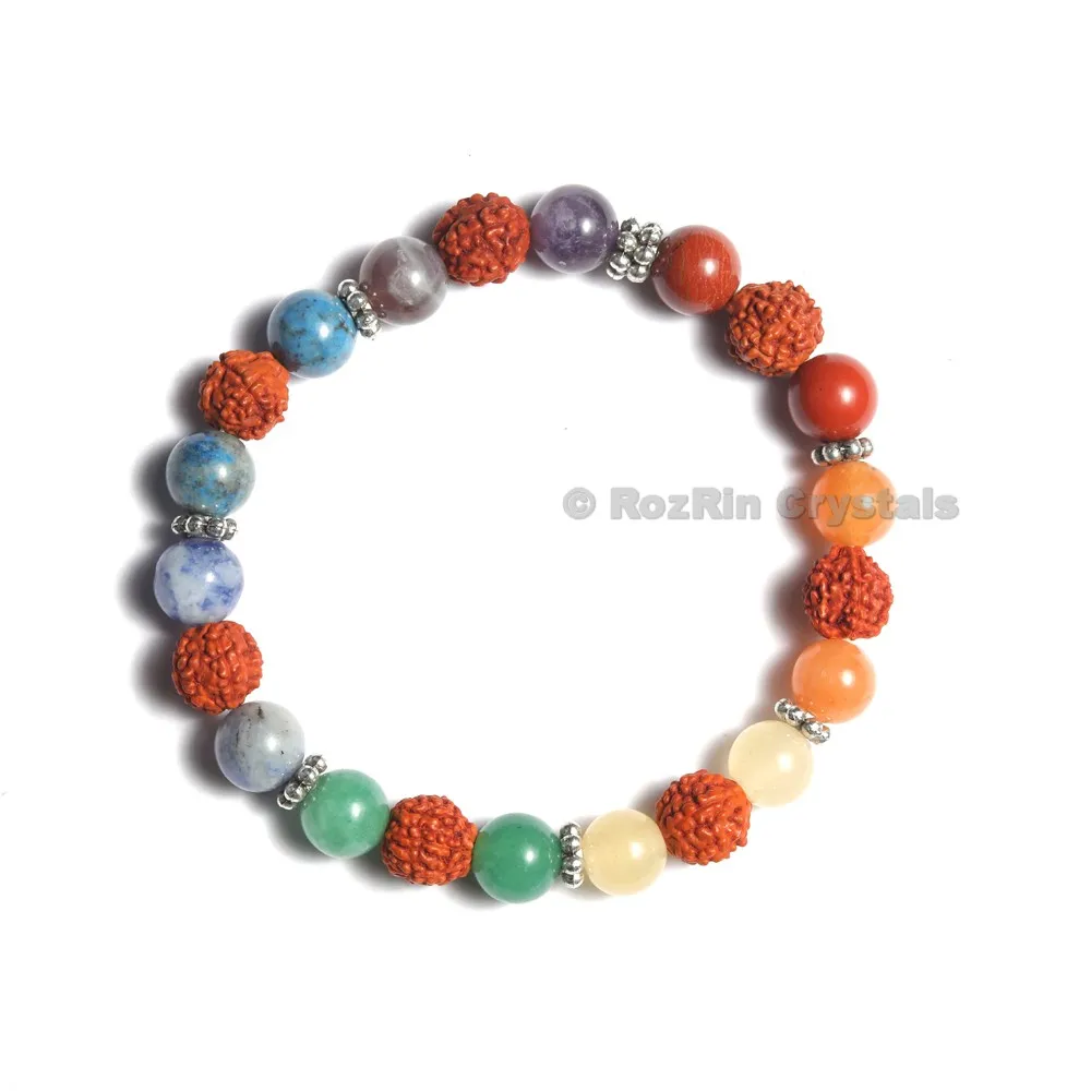 Best Saler of  Chakra With Rudraksha Bracelets : Chakra With Rudraksha Bracelets For Sale