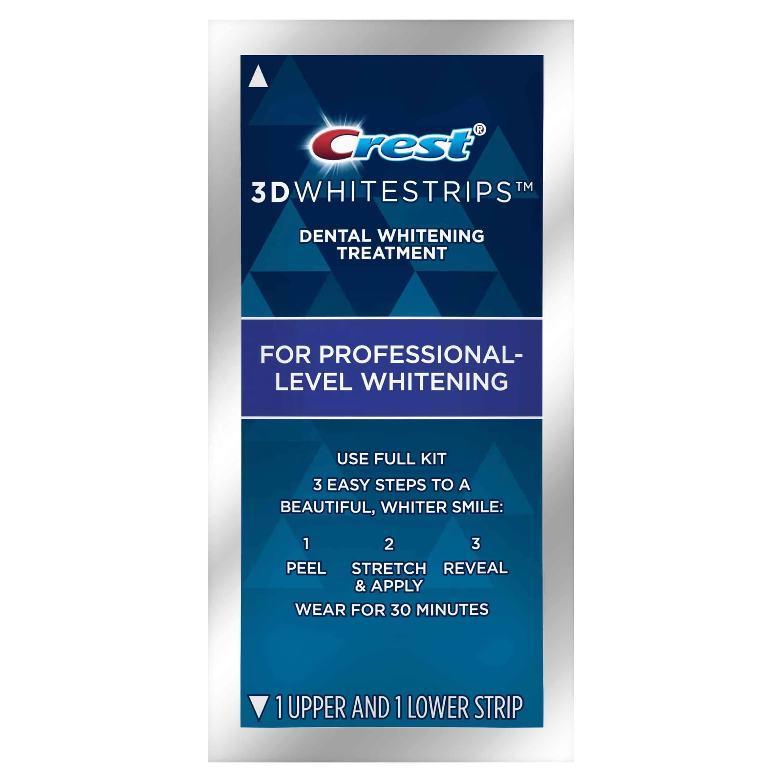 Профессиональные белые полоски Crest 3D для отбеливания зубов, 20 процедур, без коробки