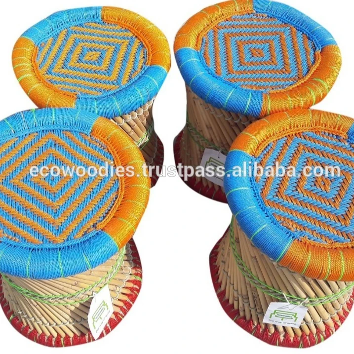 Modern Low Ottoman Sitting Stool Handicraft Living Room Home Kitchen Counter Indoor/Outdoor Balcony Terrace Garden Lawn Patio