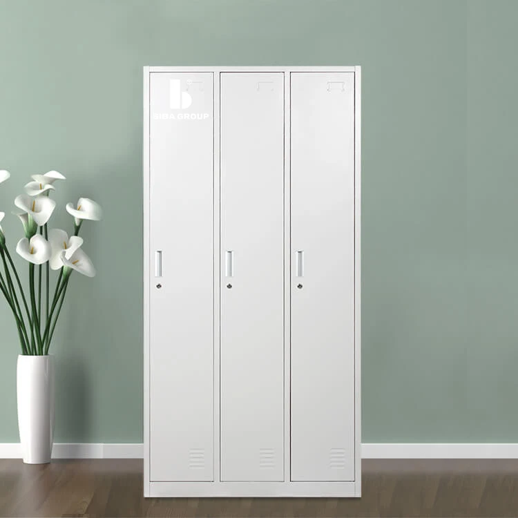 High Quality Factory Wholesale Staff Luggage Locker Empolyee Room 3 Door Steel Locker