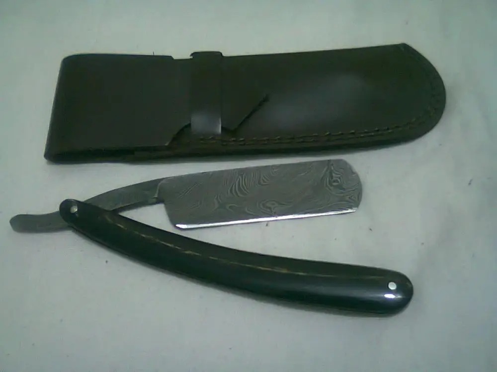 Damascus Stainless Steel Straight Razor cut throat