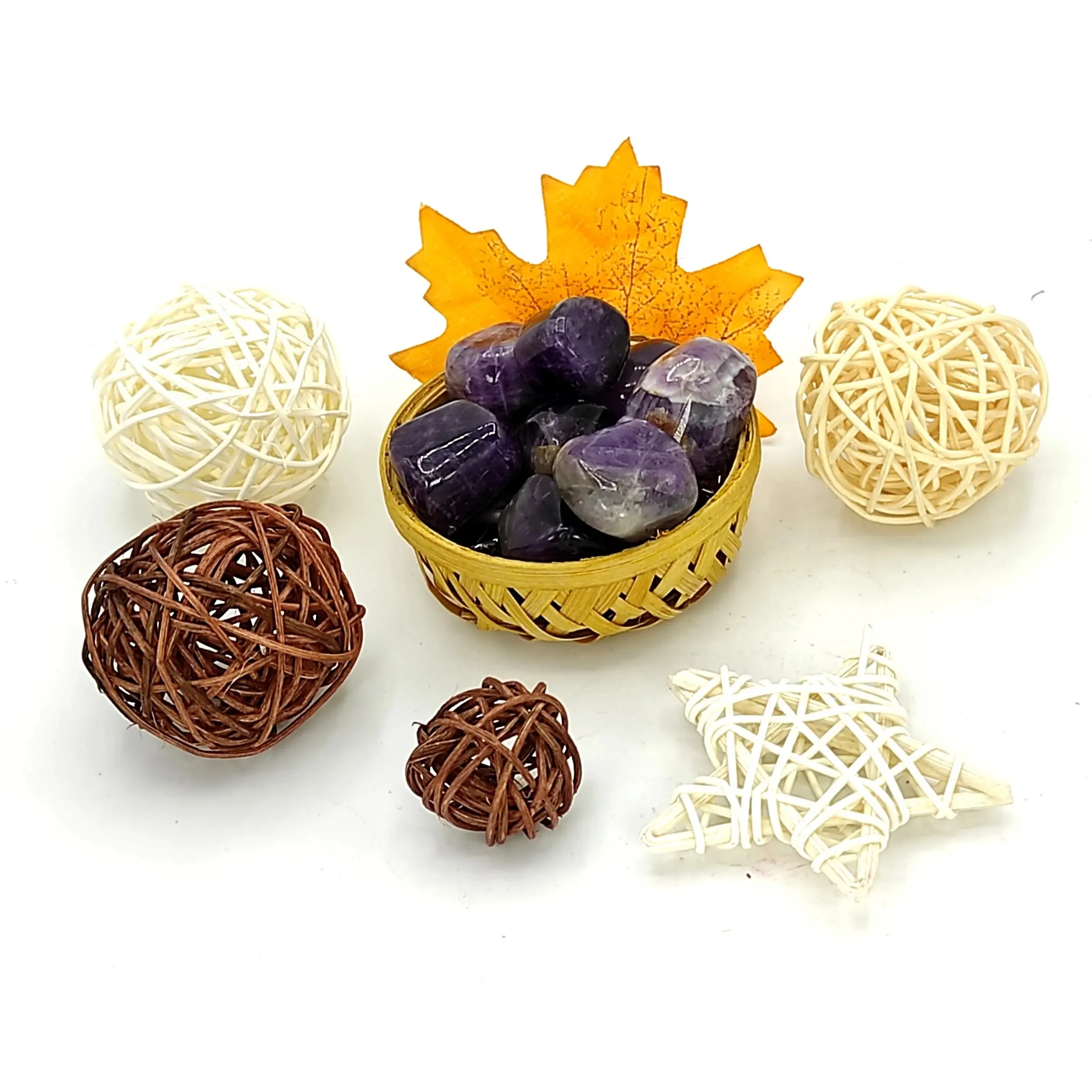 Natural Amethyst Tumble Crystals / Stones for Reiki Healing and Vastu Correction and Increase Creativity 50 Grams Tumble Stone R