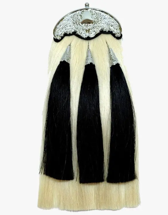  Черные лошадиные волосы Sporran с Plan Cantle