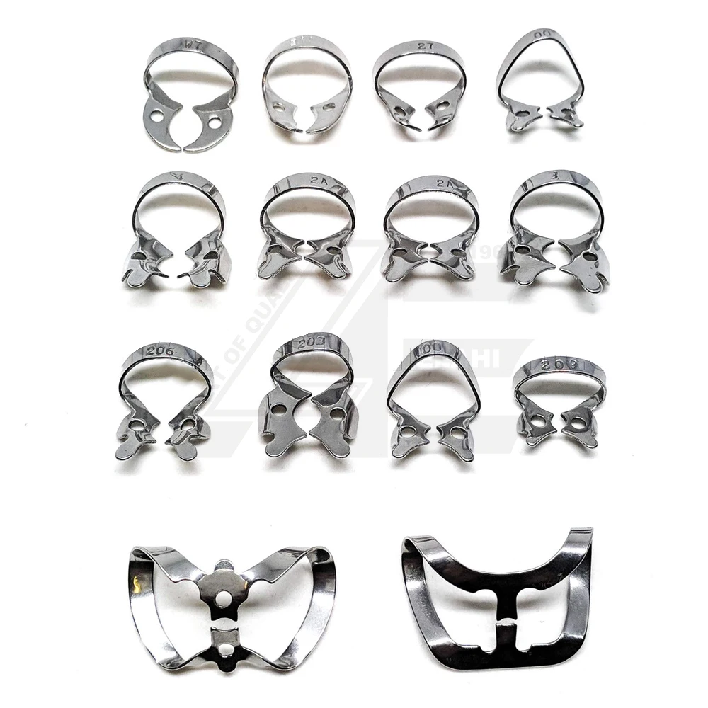 
Hot Sell Kit Brinker Clamps Tissue Retractors Set of 10 Dental Rubber Dam Kit Ivory Dam Frame S Steel CE 2020 
