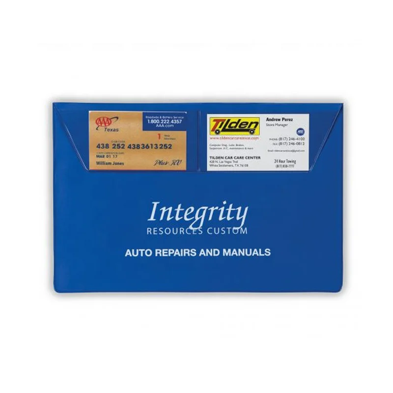 
New design PVC car insurance docuement holder car docuemnt folder 