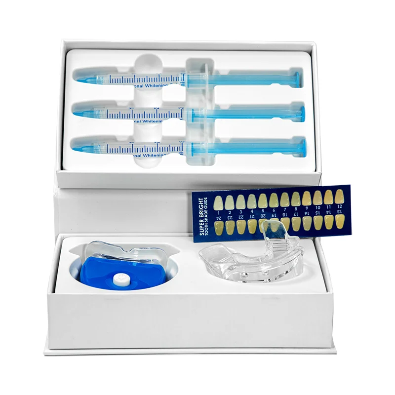 2021 OEM Private Logo Beautiful Smile USB UV 3*2ml HP/ Cp/ Effective Custom LED Light Teeth Whitening Kit
