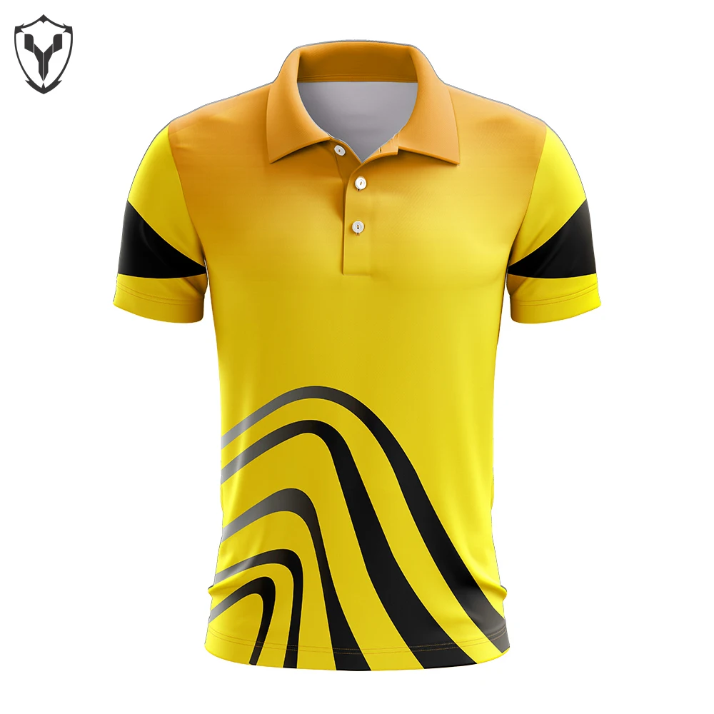 High Quality Polo Collar New Latest Sports Clothing Cricket jersey Fancy Design Factory Best Price Hot Sale Short Sleeve For Men