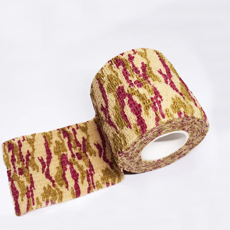 Size of 5 cm *450 cm Colorful Self Sticky cotton Elastic Bandage,camo tactical tape for hunting medical bandage
