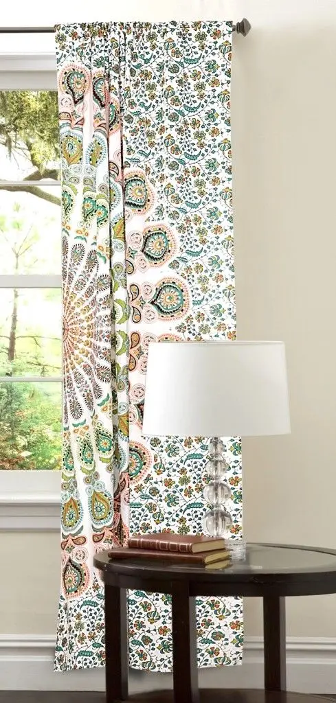 Mandala Print Curtain