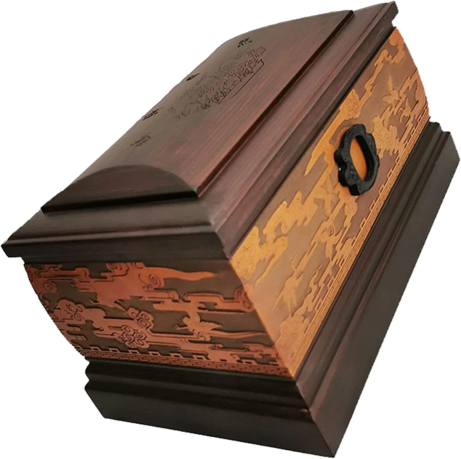Medium Size Hand Carved Solid Wood Cremation Urn Box Human and Pets Memorial Wooden Urns for Loved Ones Wholesaler and Supplier.