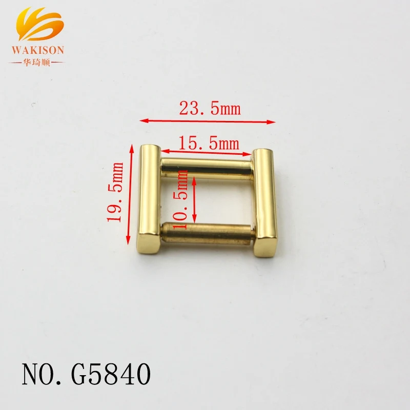 Bag Screw Open D Ring Gold Square Flat Removable Spring d Rings for Handbags