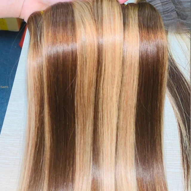 (5S Hair Factory) Cheap and High Quality Virgin Human Hair Piano Bone Straight Hair Extension, Raw Virgin Hair, Hair Bundles