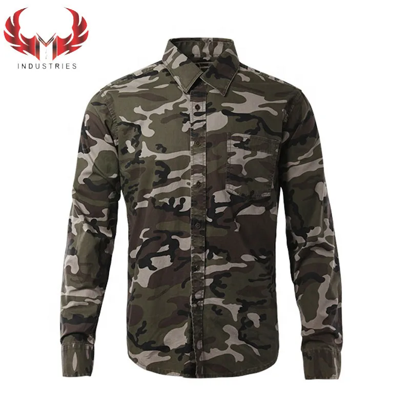 Оптовая продажа Прямая поставка с завода камуфляжная футболка одежда полиэстер Военная ткань охотничья