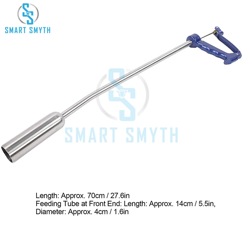 Balling Gun Livestock Stainless Steel Balling Tool Pill Pusher for Cow Cattle Sheep Horse Veterinary Instruments