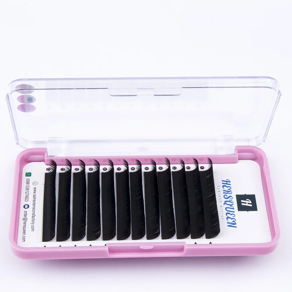  0.07 hotselling volume eyelash extensions Loose Base Fluffy Volume Lashes Private Label Cashmere Silk Faux Mink