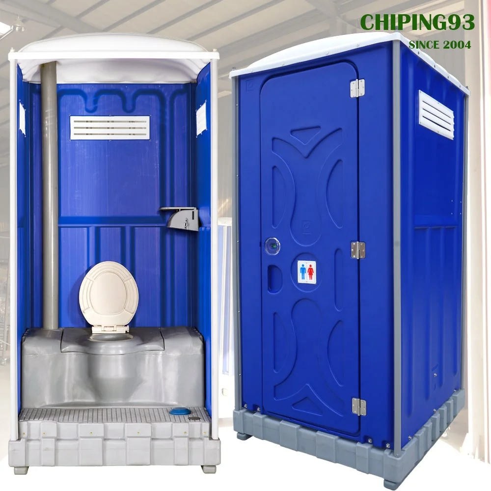 Portable mobile toilet outdoor construction forklift